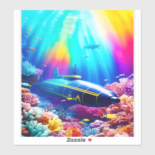 Submarine in Beautiful Ocean (Sheet)