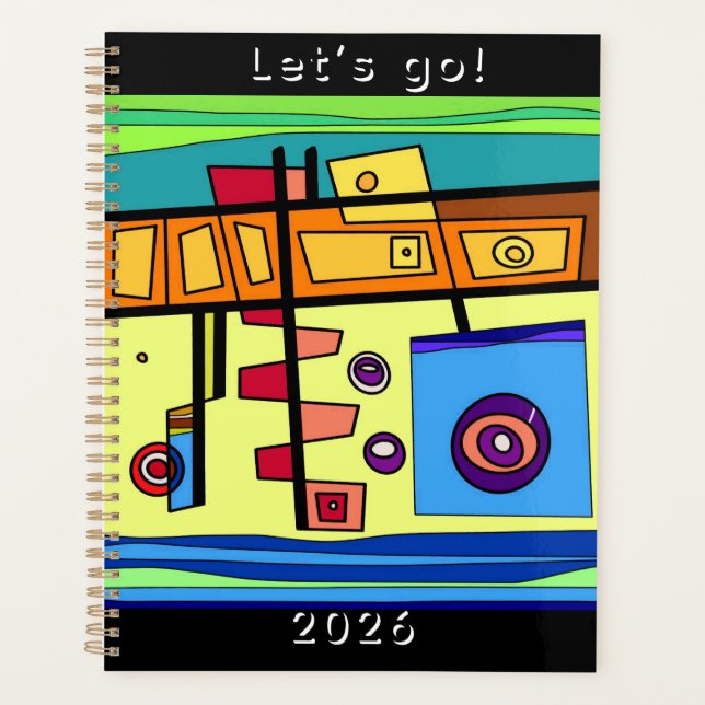 Submarine Life Orange Yellow Blue Green  Planner (Front)