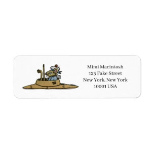 Submarine Mouse Return Address Labels