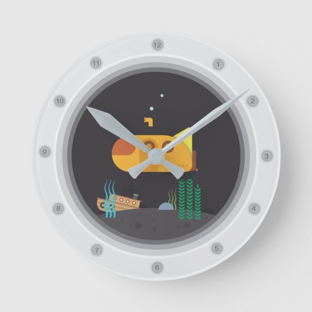 Submarine Porthole Round Clock (Front)