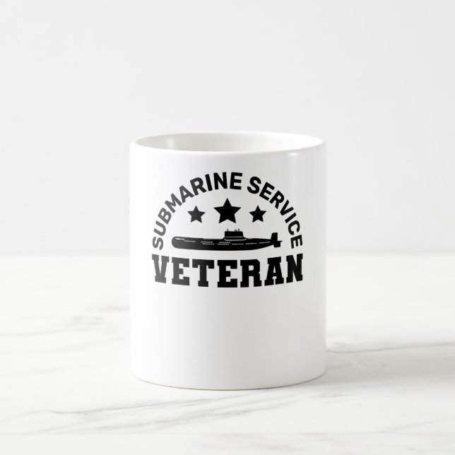 Submarine Service Veteran - Military Design Coffee Mug (Center)