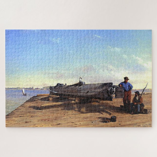 Submarine Torpedo Boat HL Hunley C Chapman 1863  Jigsaw Puzzle (Horizontal)