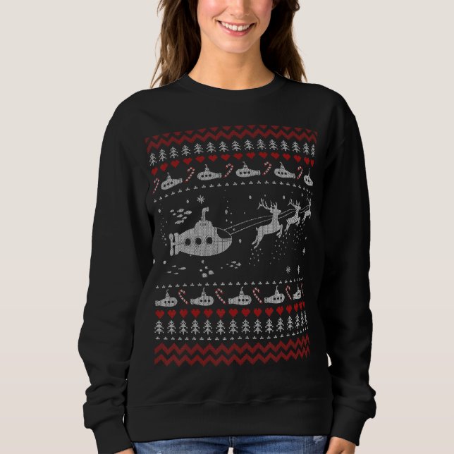 Submarine Ugly Christmas Sweater (Front)