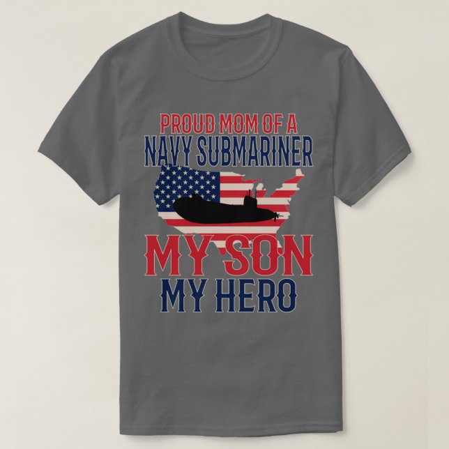 Submariner Submarines Veteran Military Proud Mum T-Shirt (Design Front)