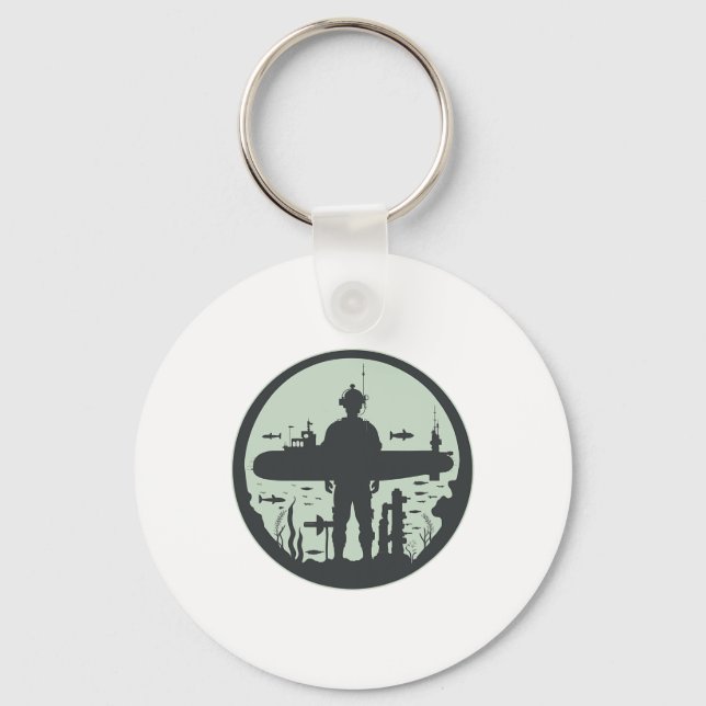 Submariner Veteran Submersible Nuclear-powered Sub Key Ring (Front)