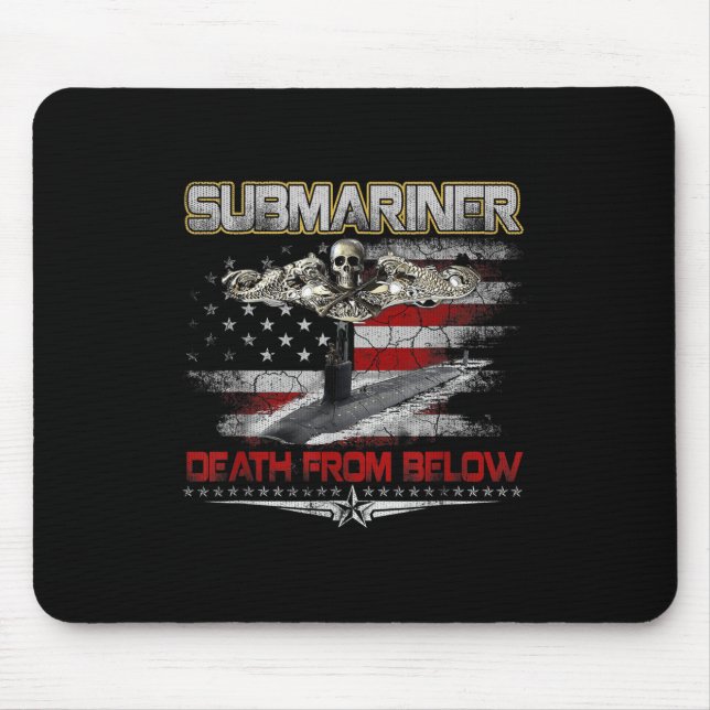 Submarines Death From Below Silent Service Patriot Mouse Pad (Front)