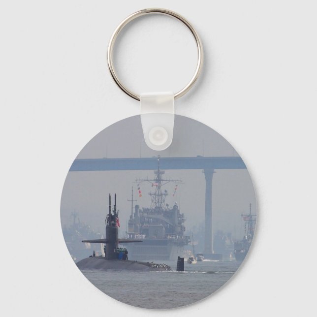 Submarines Subs Nuclear Ships Navy Key Ring (Front)