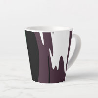 Submersion: Abstract Black, White, Purple & Green