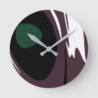 Submersion: Abstract Black, White, Purple & Green