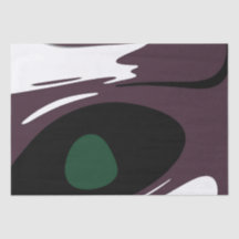 Submersion: Abstract Black, White, Purple & Green