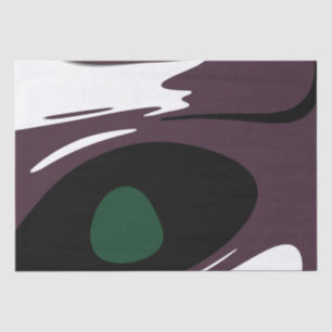 Submersion: Abstract Black, White, Purple & Green Tissue Paper