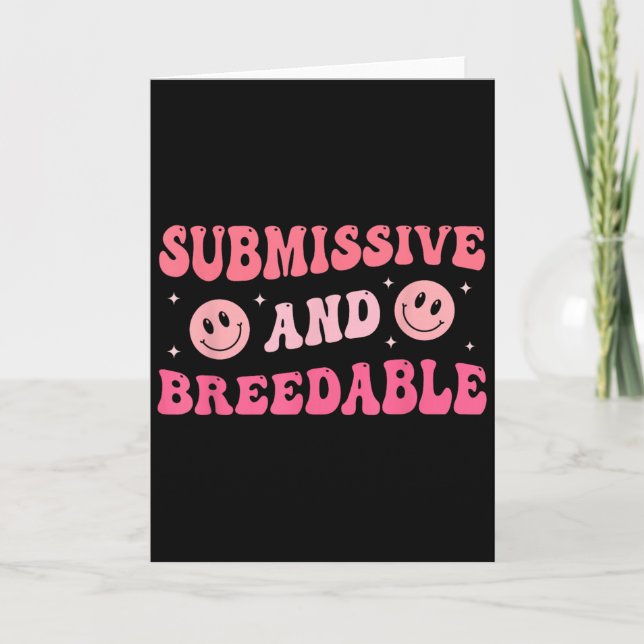 Submissive And Breedable Groovy - Uni-adults, Blac Card (Front)