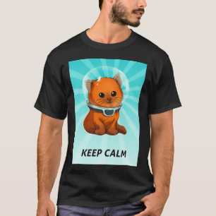 Subnautica Keep Calm Kitty Fixed Colour T-Shirt