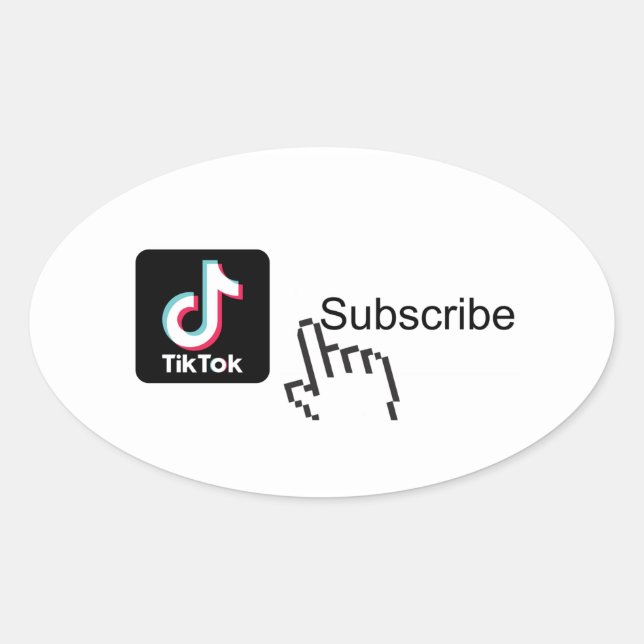 subscribe to my Tiktok channel sticker (Front)