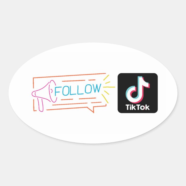 subscribe to my Tiktok channel sticker (Front)