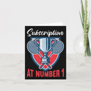 Subscription At Number 1 Funny Badminton 2 Card