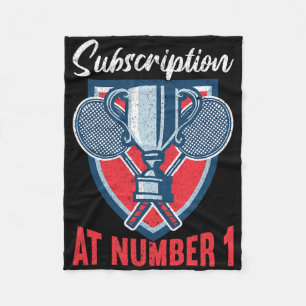 Subscription At Number 1 Funny Badminton 2  Fleece Blanket