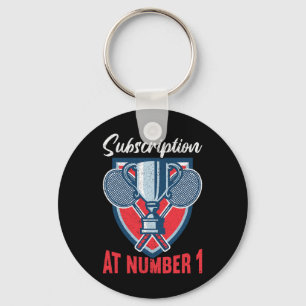 Subscription At Number 1 Funny Badminton 2 Key Ring