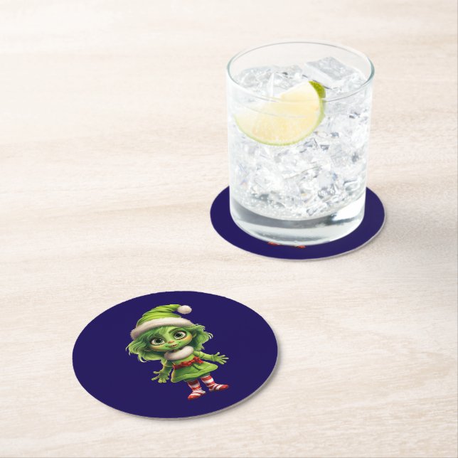 subservient round paper coaster (Insitu)