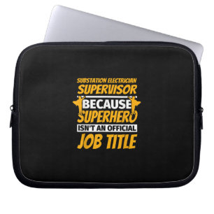 Substation Electrician Supervisor Funny Humour Gif Laptop Sleeve