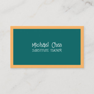 Substitute Teacher Chalkboard Calling Card