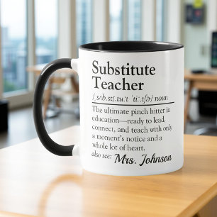 Substitute Teacher Definition Custom Appreciation Mug