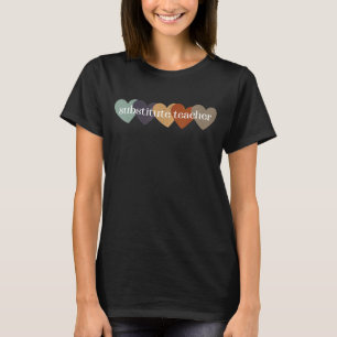 Substitute Teacher Hearts Back To School Teach Rai T-Shirt