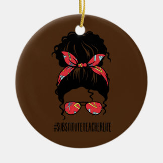 Substitute Teacher Life  Ceramic Tree Decoration