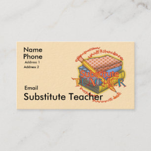 Substitute Teacher Motto Business Card