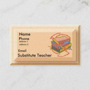 Substitute Teacher Motto Business Card