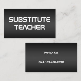 Substitute Teacher On Call Business Card