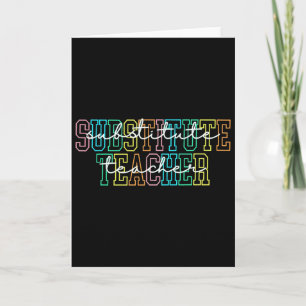 Substitute Teacher Teacher Appreciation Gift Subst Card