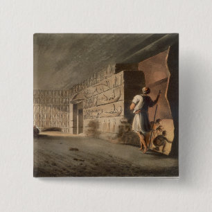 Subterranean Chamber near the Pyramids at Geeza, p 15 Cm Square Badge