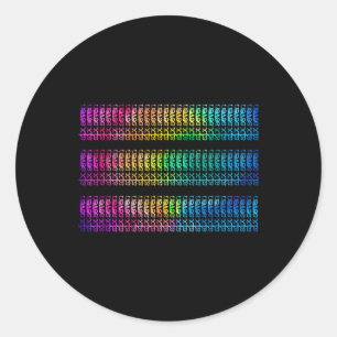 Subtle 67 Six Seven Brainrot Hidden Message Gen Al Classic Round Sticker
