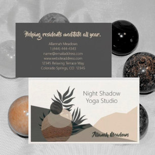 Subtle and Peaceful Yoga Teacher Business Card