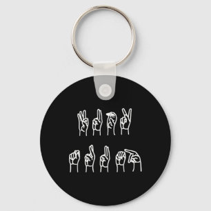 Subtle Anti-trump Asl Sign Language  Key Ring
