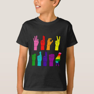 Subtle Anti-trump Asl Sign Language Lgbtq+ Resist T-Shirt