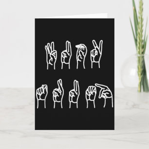 Subtle Anti-trump Asl Sign Language Tank Top  Card