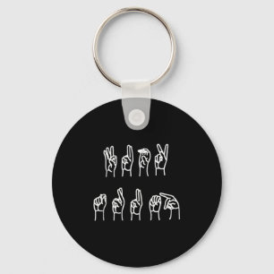 Subtle Anti-trump Asl Sign Language Tank Top  Key Ring