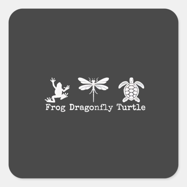 Subtle Anti-Trump FDT Anti-Maga Frog Turtle  Square Sticker (Front)