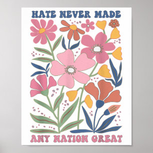 Subtle Anti Trump Floral Anti Trump Flower Poster