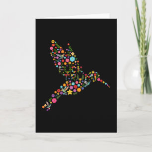 Subtle Anti Trump Floral Hummingbird Hidden Messag Card