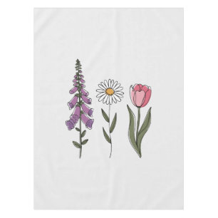 Subtle Anti-Trump - Foxglove Daisy Tulip III Tablecloth