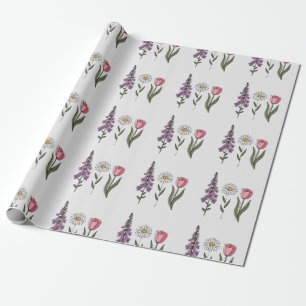 Subtle Anti-Trump - Foxglove Daisy Tulip III Wrapping Paper