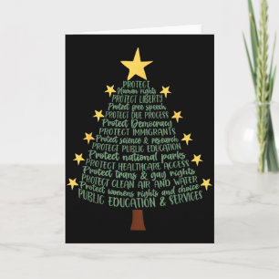 Subtle Anti Trump Funny Christmas Tree Card