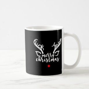 Subtle Anti Trump Hidden Message Christmas Reindee Coffee Mug