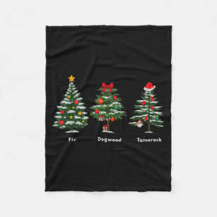Subtle Anti Trump Hidden Message Christmas Tree Fleece Blanket