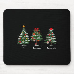 Subtle Anti Trump Hidden Message Christmas Tree Mouse Pad
