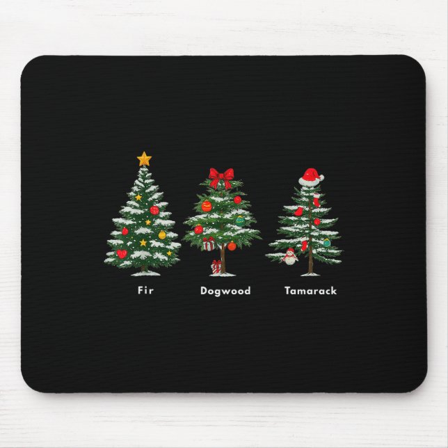 Subtle Anti Trump Hidden Message Christmas Tree  Mouse Pad (Front)