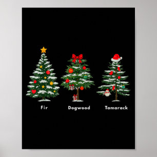 Subtle Anti Trump Hidden Message Christmas Tree  Poster